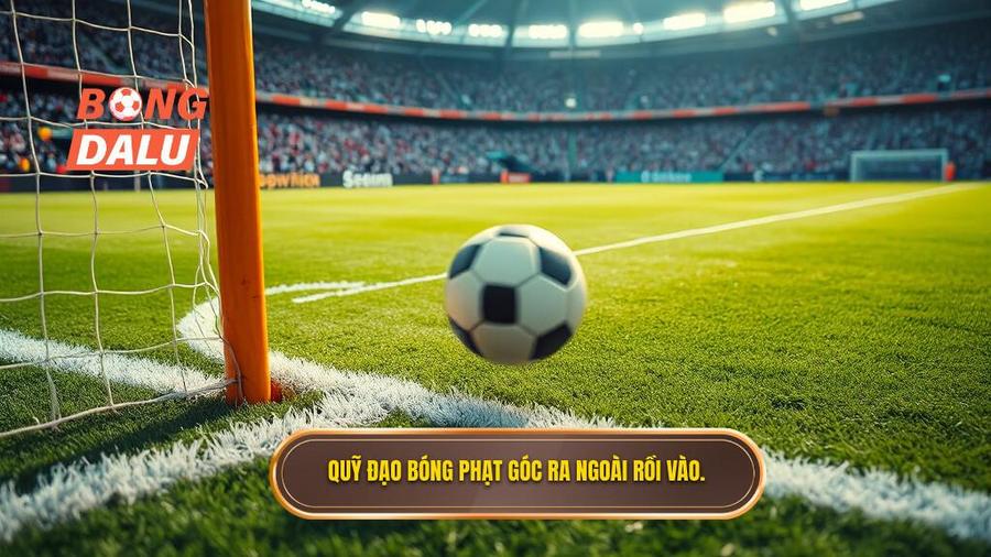 1. Quỹ đạo bóng phạt góc ra ngoài rồi vào.