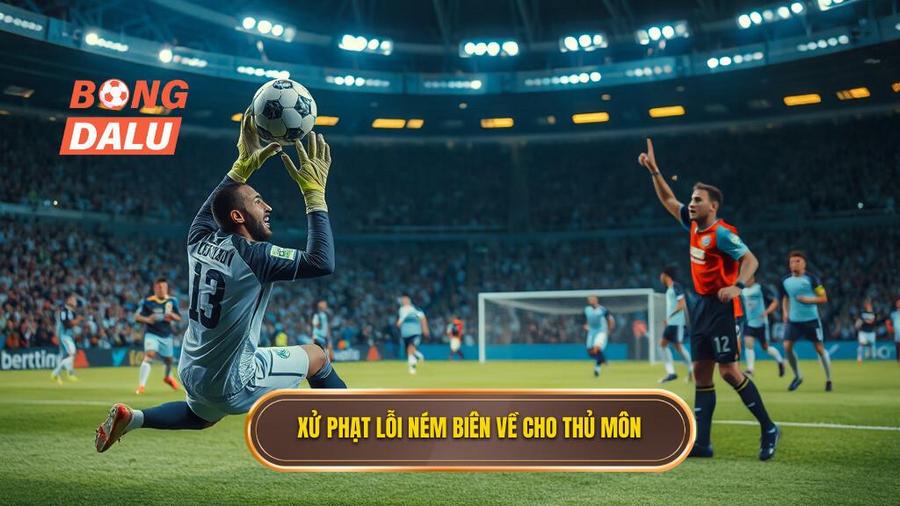 3. Xử phạt lỗi ném biên về cho thủ môn