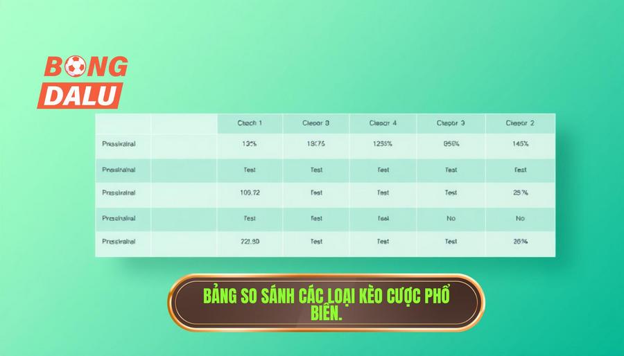 Bảng so sánh các loại kèo phổ biến